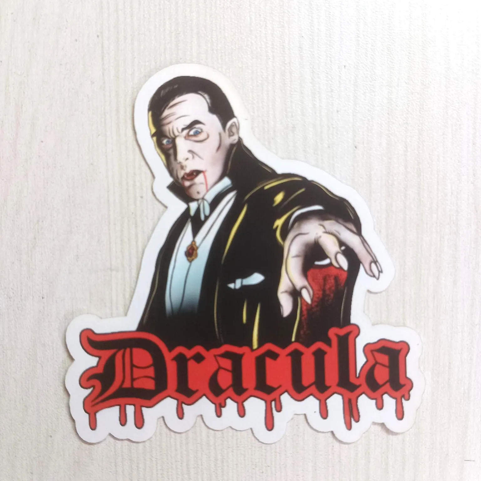 PVC Horror Movie Dracula Blood Sucker Male Character Sticker