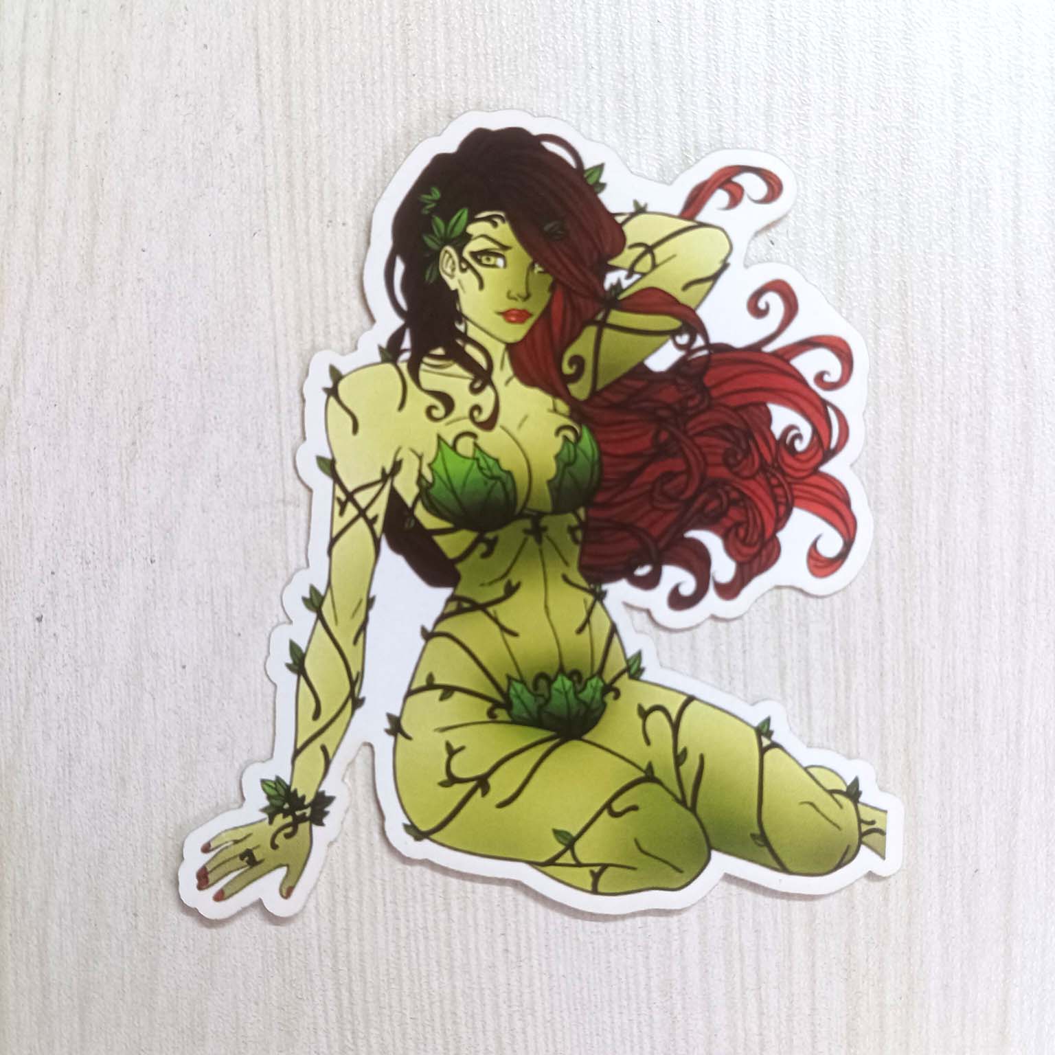 PVC Green Plant Girl Female Women Movie Character Sticker