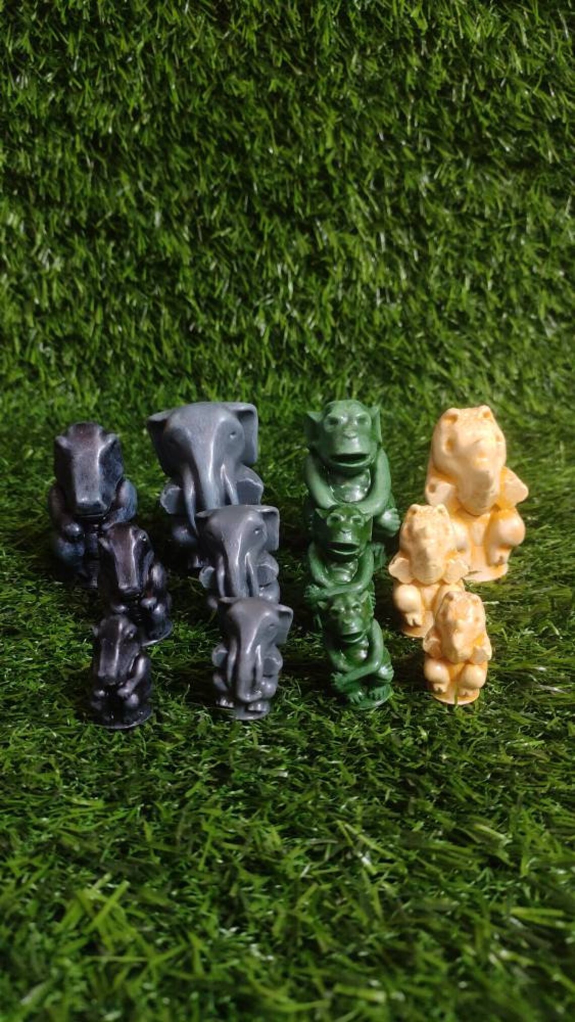 Jumanji Game Pawn Pieces Monkey Elephant Rhino Crocodile