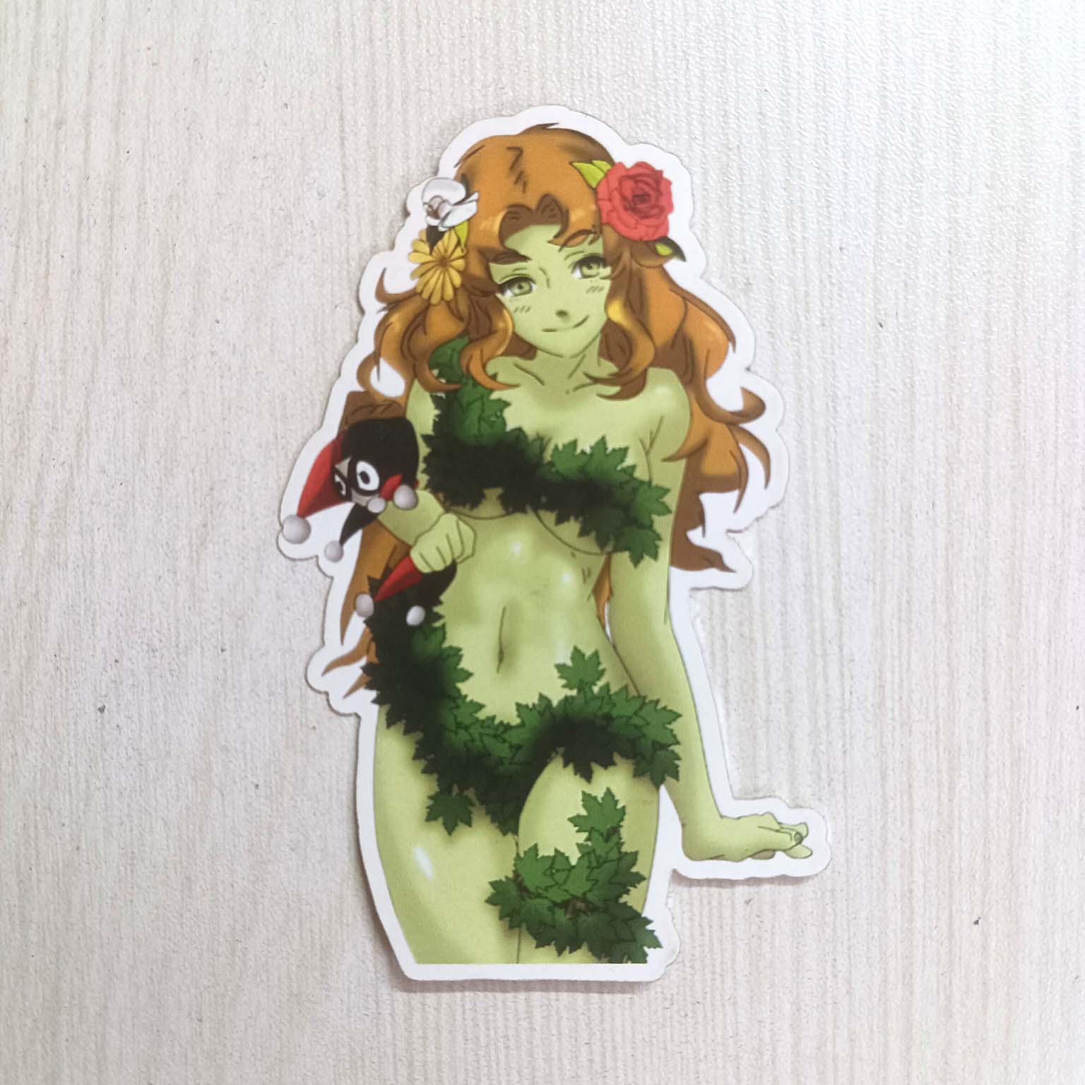 PVC Green Girl Poison Lady Women Comic Movie Character Sticker