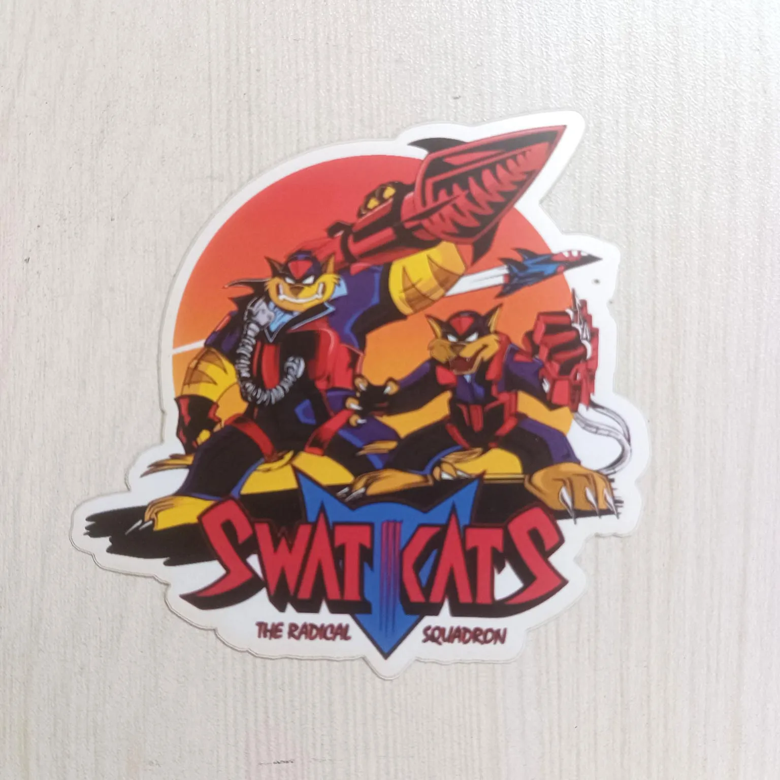PVC Cartoon Series Cats Aircraft Squadron Team Sticker