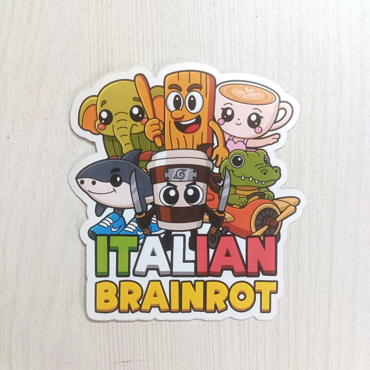 PVC Cartoon Series Brain Rot Mixture Sticker