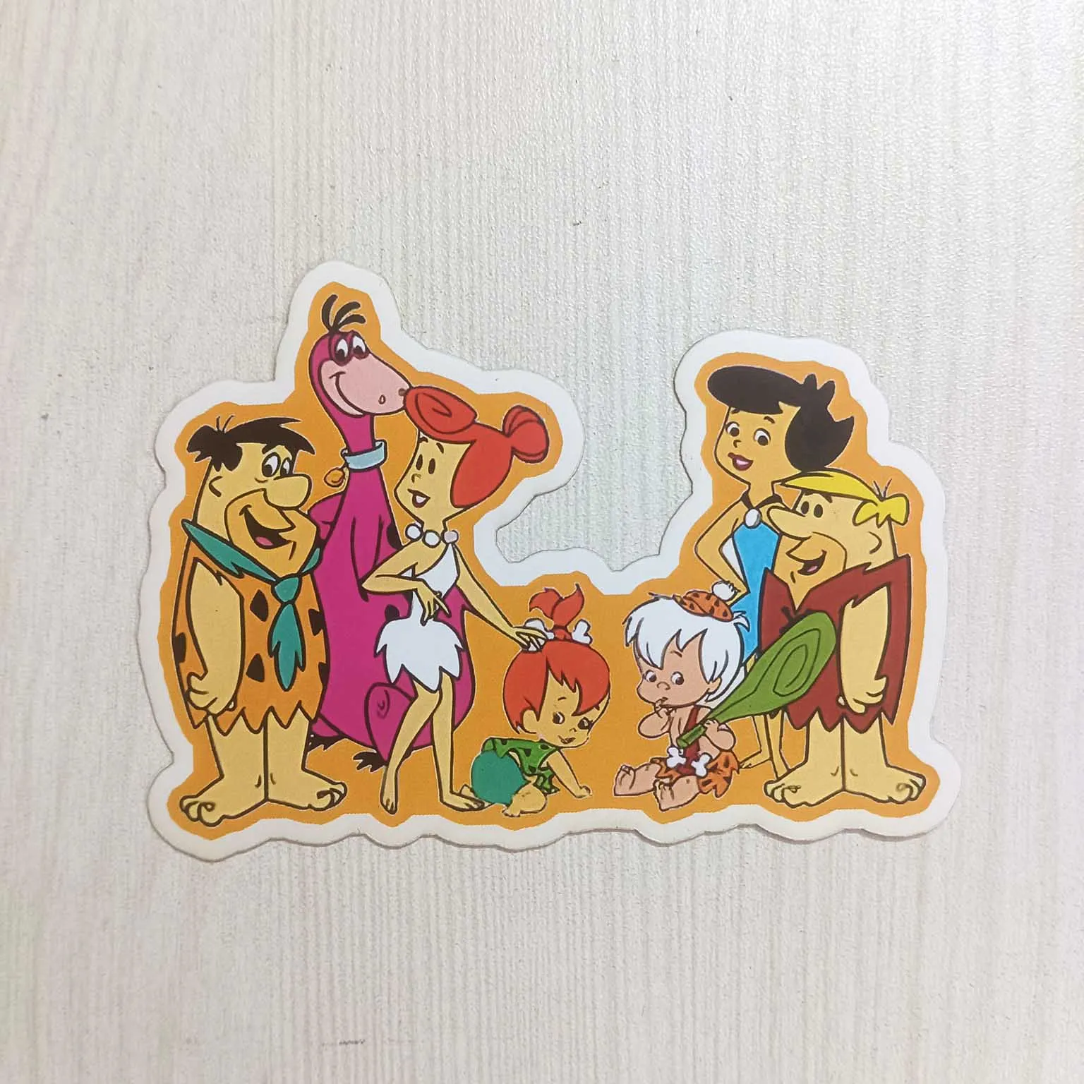 PVC Cartoon Series Stone Age Man Woman Kids Flint Character Sticker