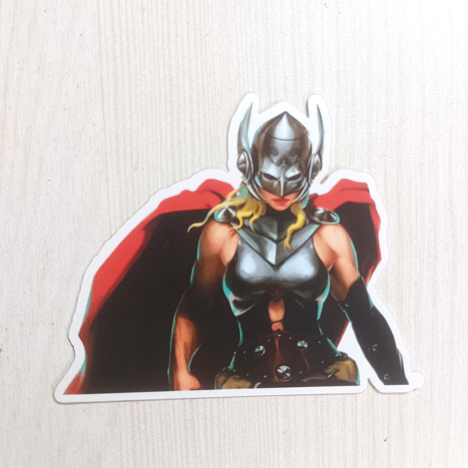 PVC Warrior Lady Girl Women with Power Sticker
