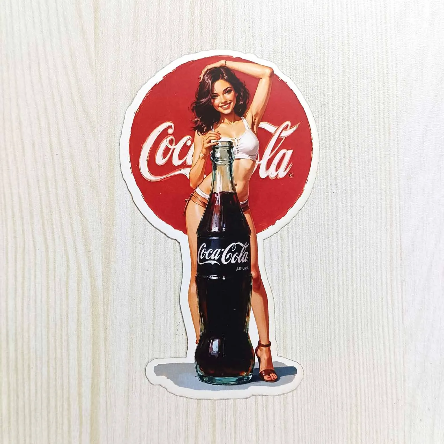 PVC Cartoon Cola Model Girl Sticker