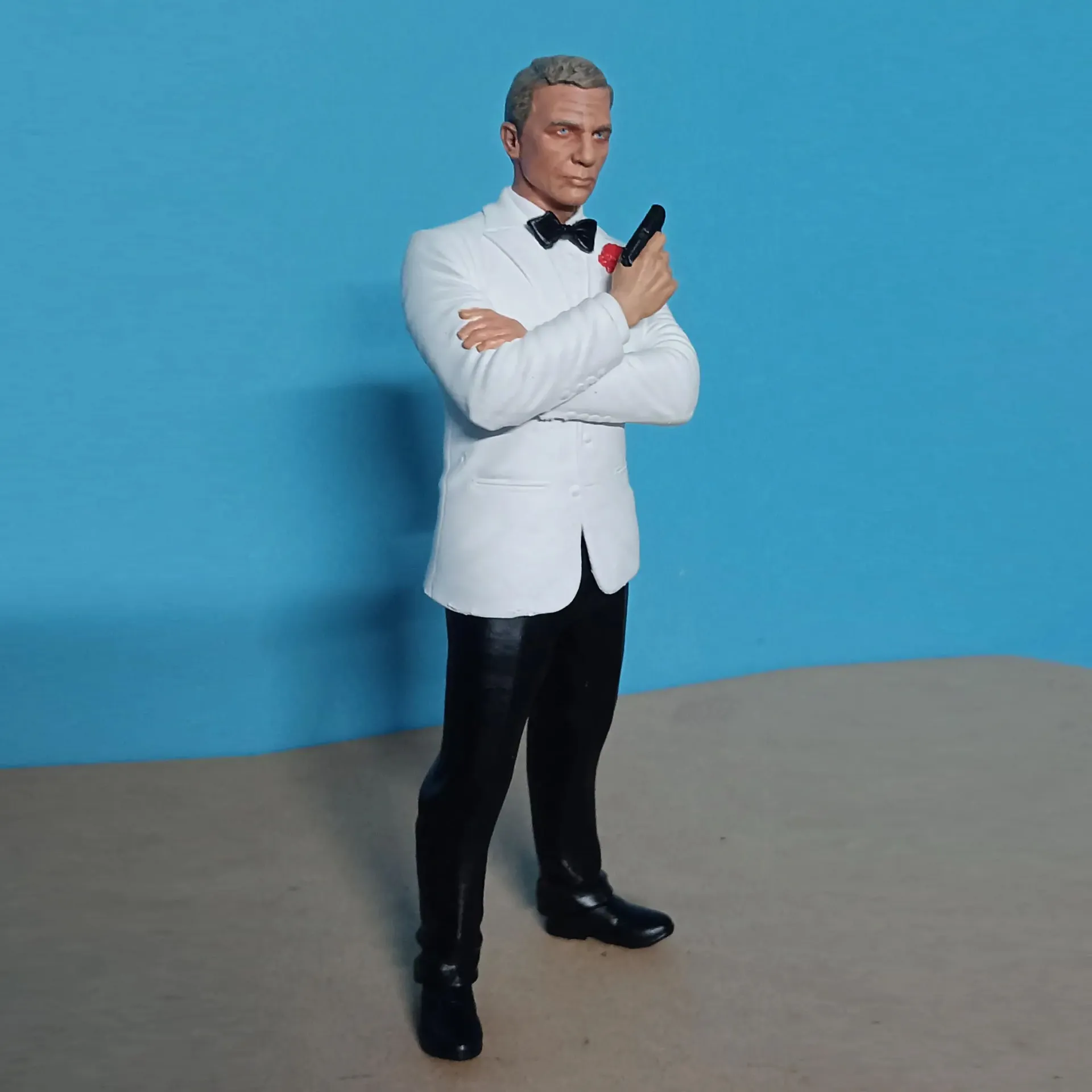 Daniel Craig Bond British Secret Agent Hollywood Actor 3D Figurine Figure Model Statue