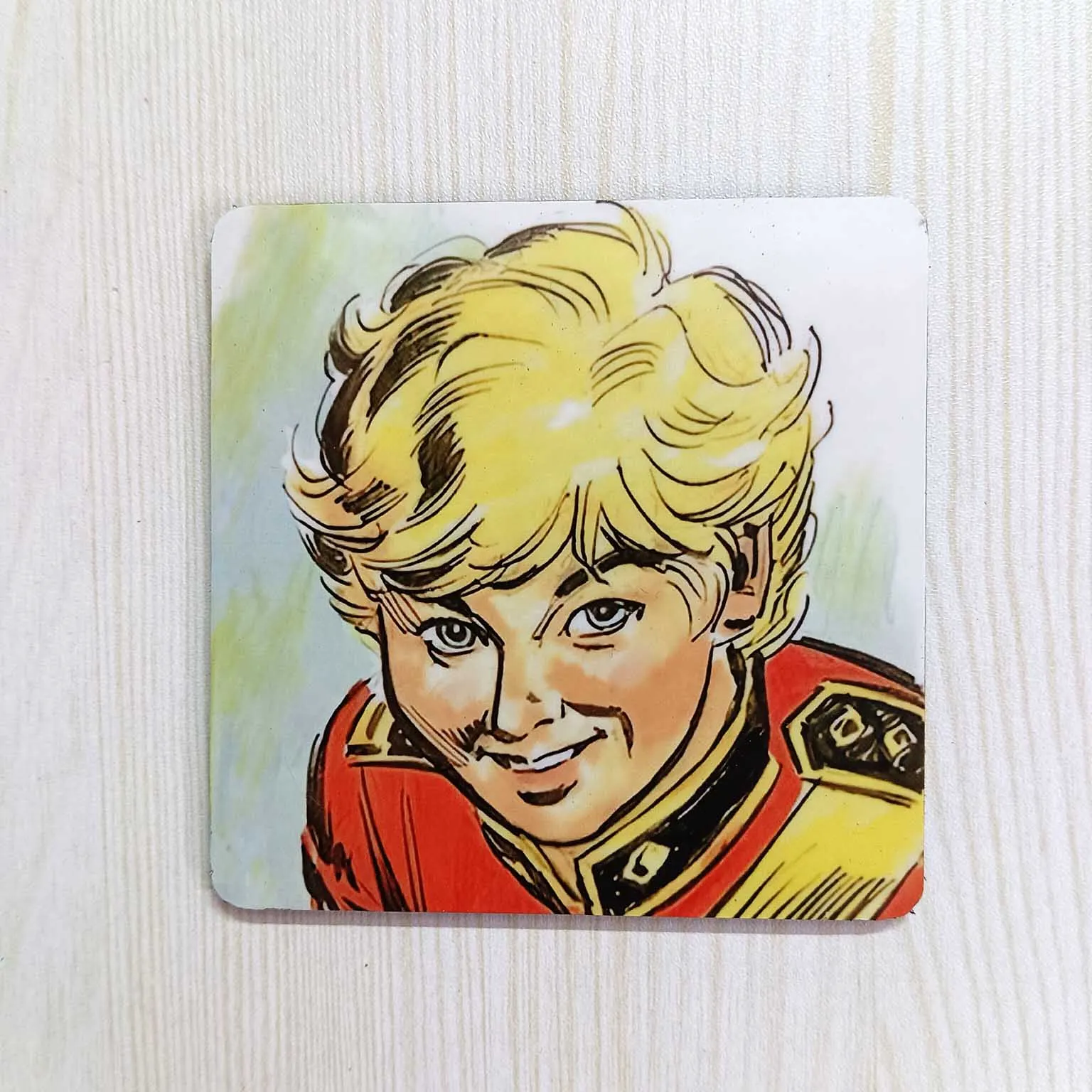 Wooden Coaster Fridge Magnet Comic Phantom Rex