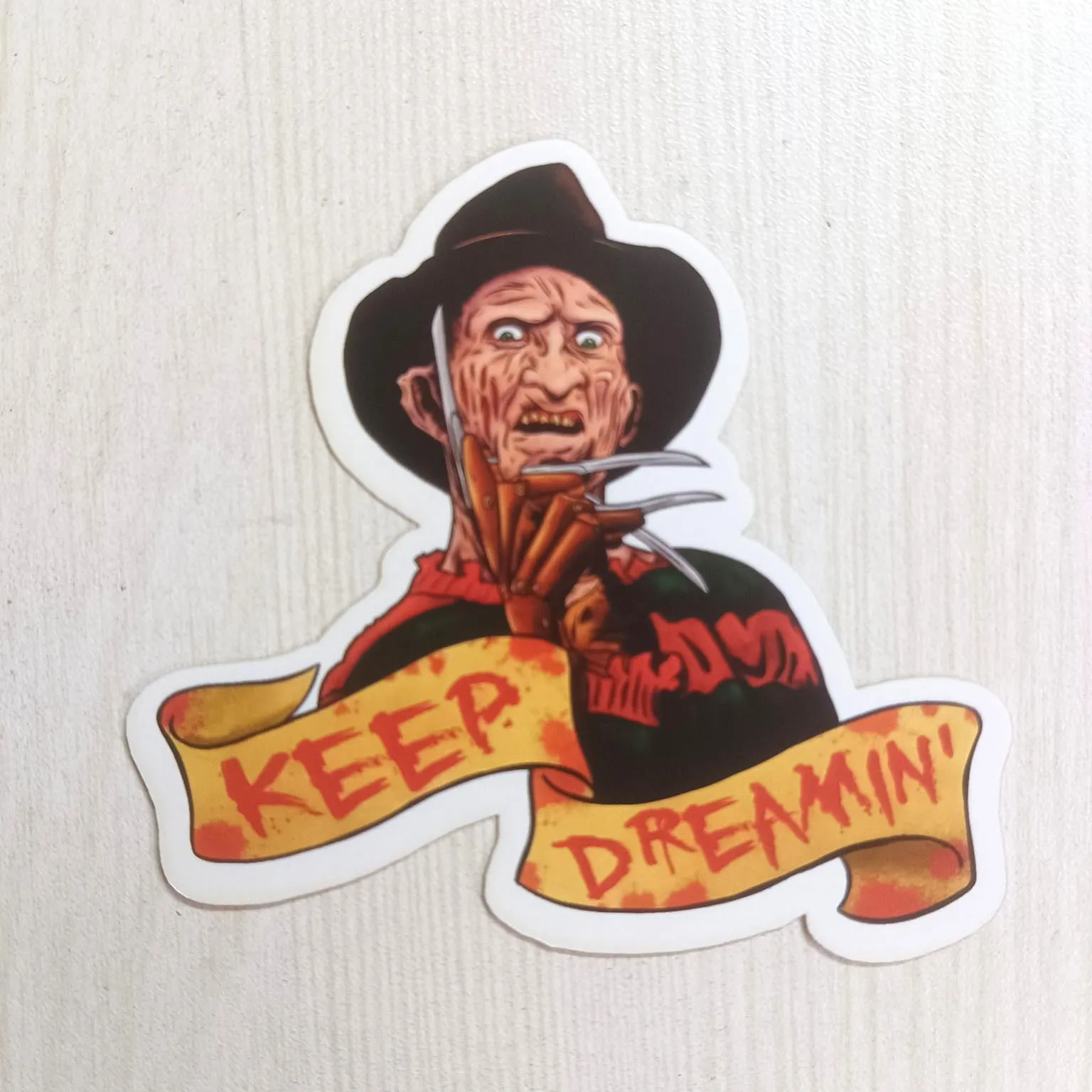 PVC Horror Movie Nightmare Killer Male Character Sticker
