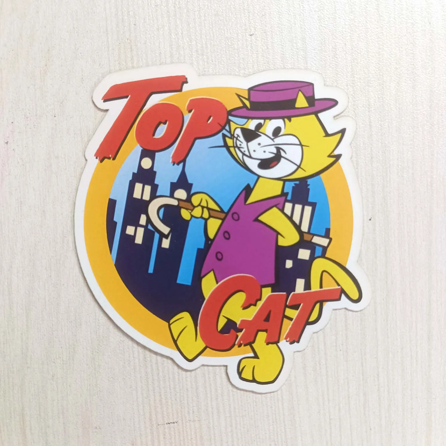 PVC Cartoon Series Cat Gentleman Top Sticker