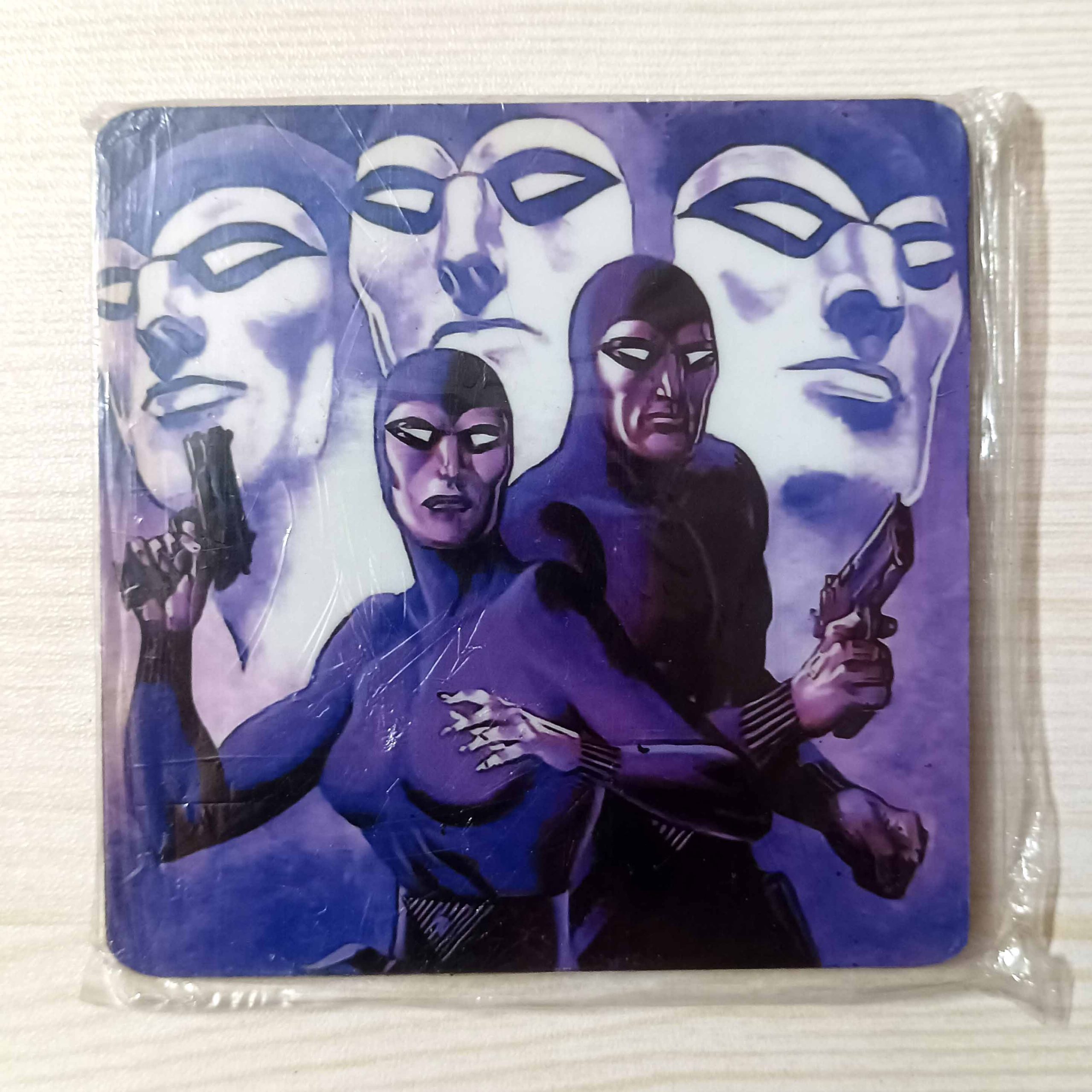 Wooden Coaster Fridge Magnet Comic Phantom