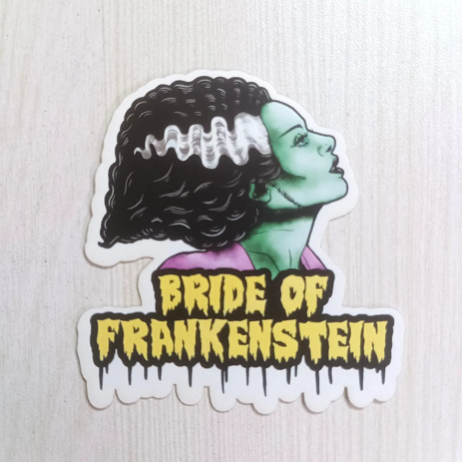 PVC Horror Frankenstein Bride Old Movie Monster Character Sticker