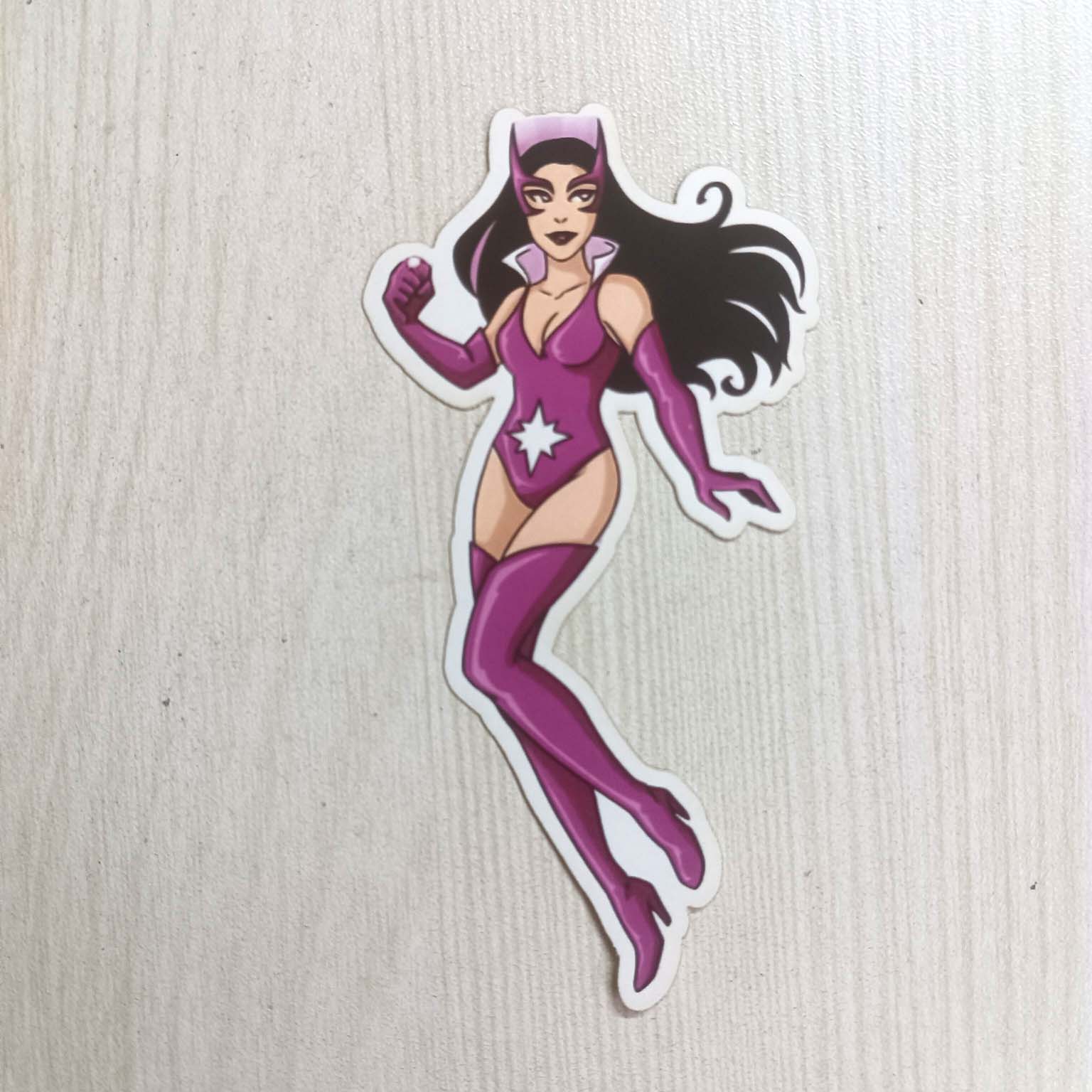 PVC Comic Character Girl Women with Power Sticker
