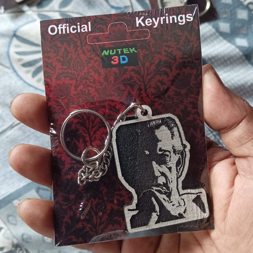 Satyajit Ray Official Wooden Keyring Keychain