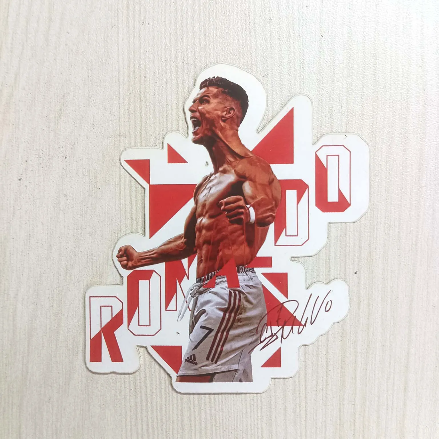 PVC Soccer Football Player CR7 Ronaldo Winning Sticker