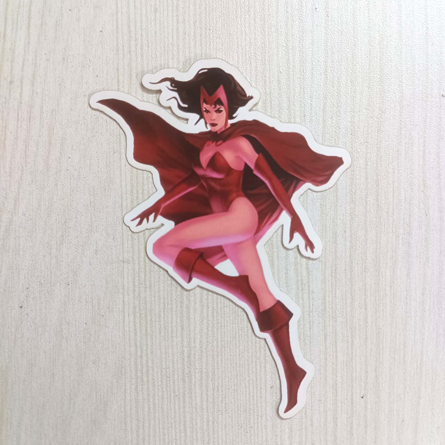 PVC Red Costume Movie Character Girl Women Sticker