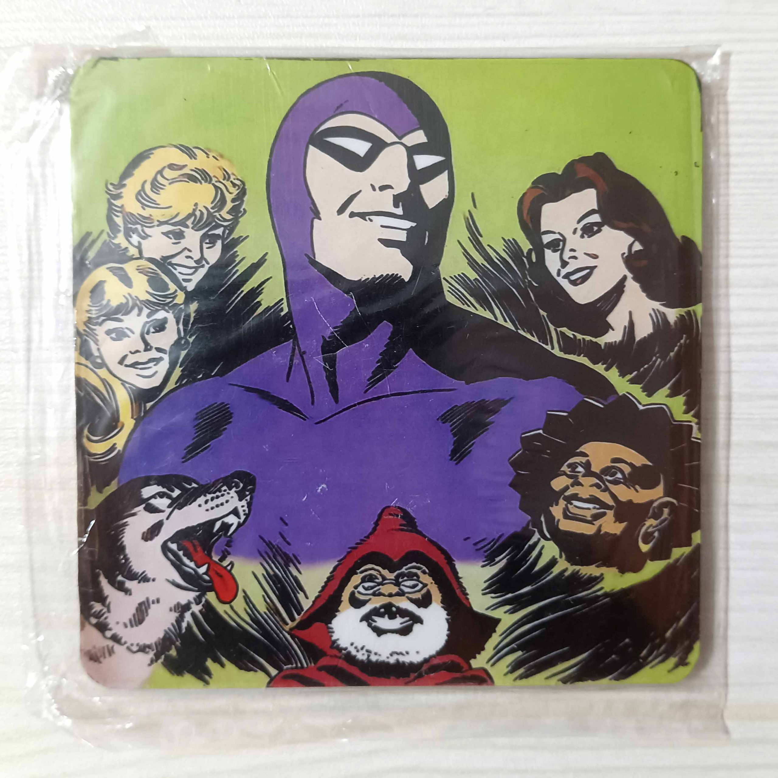 Wooden Coaster Fridge Magnet Comic Phantom