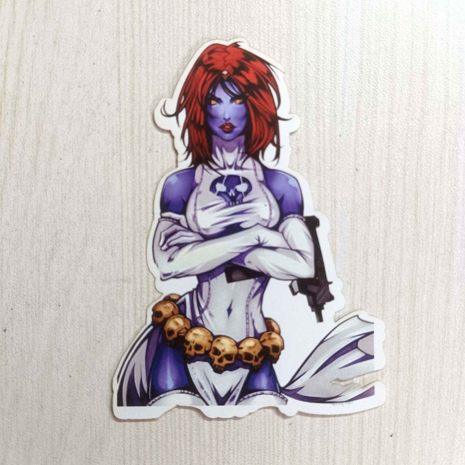 PVC Movie Character Women in Blue Sticker