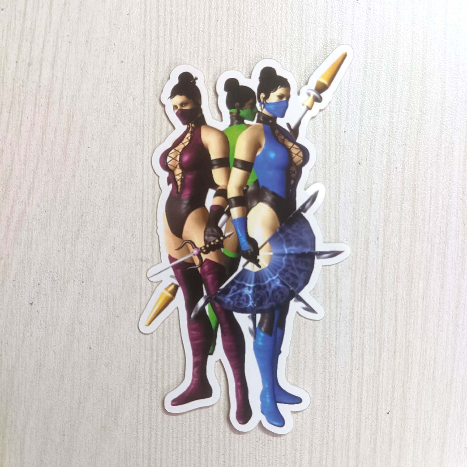 PVC Kombat Girl Fighter Women Movie Game Character Sticker