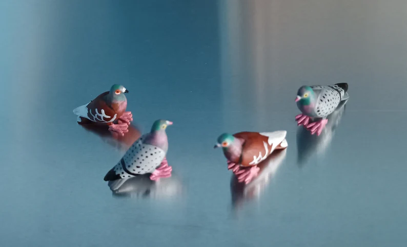 Scale 1:12 Lot4 Miniature Pigeons