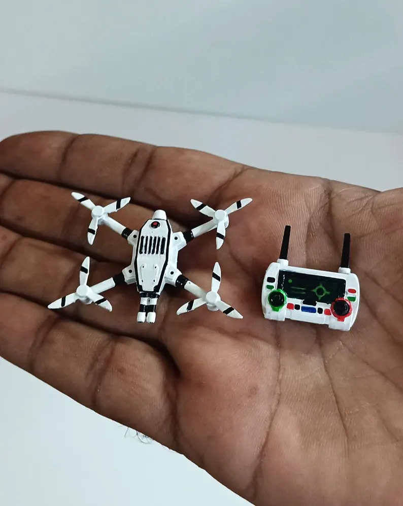 Scale 1:64 White Drone Miniature