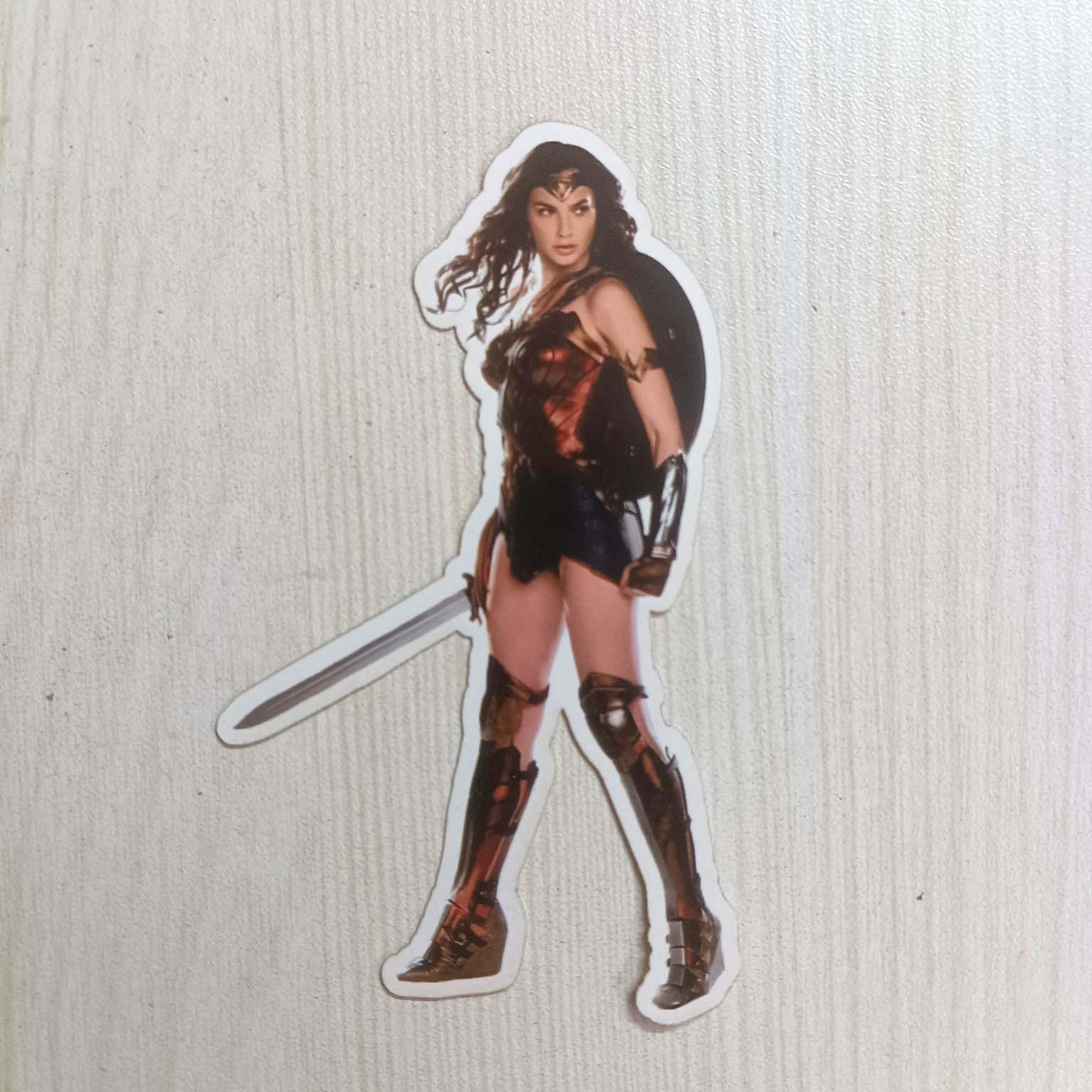 PVC Amazon Warrior Girl with Sword Movie Character Sticker