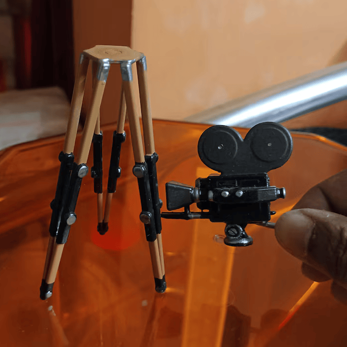 Scale 1:12 Vintage Movie Film Retro Camera Miniature