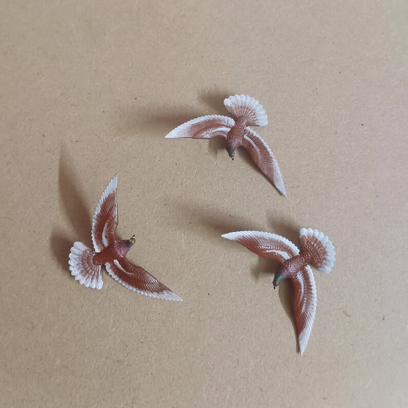 Scale 1:12 Lot3 Miniature Dove Pigeons Flying Bird