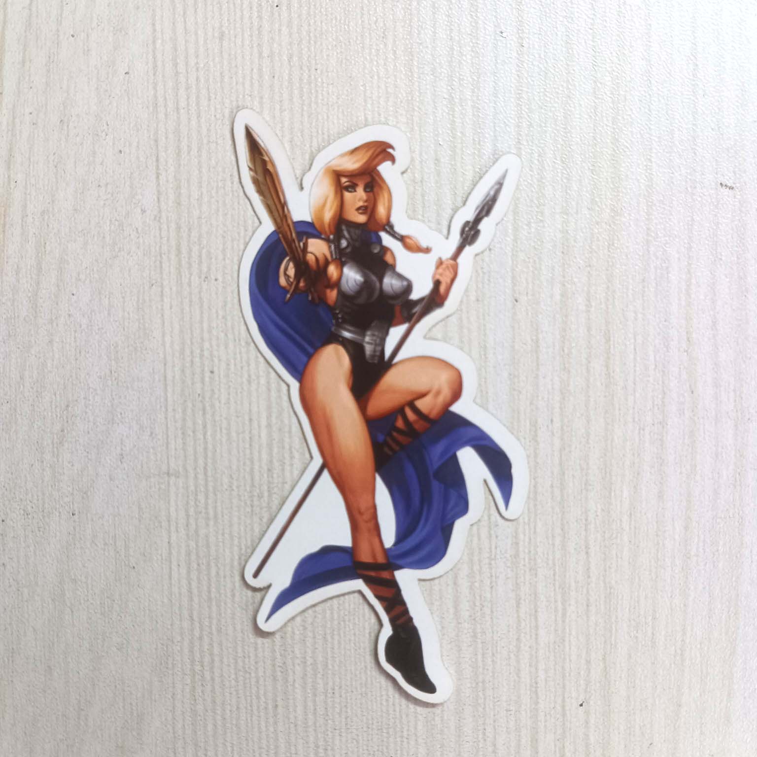 PVC Movie Character Jungle Warrior Girl Women Sticker