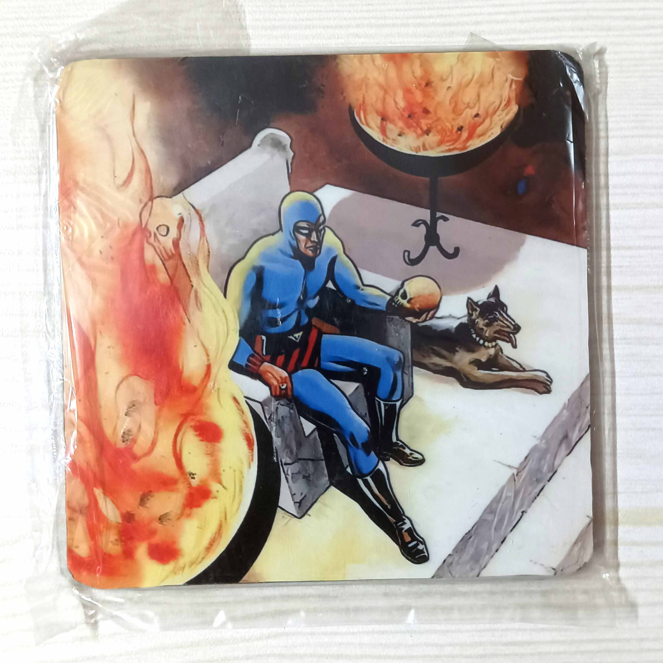 Wooden Coaster Fridge Magnet Comic Phantom