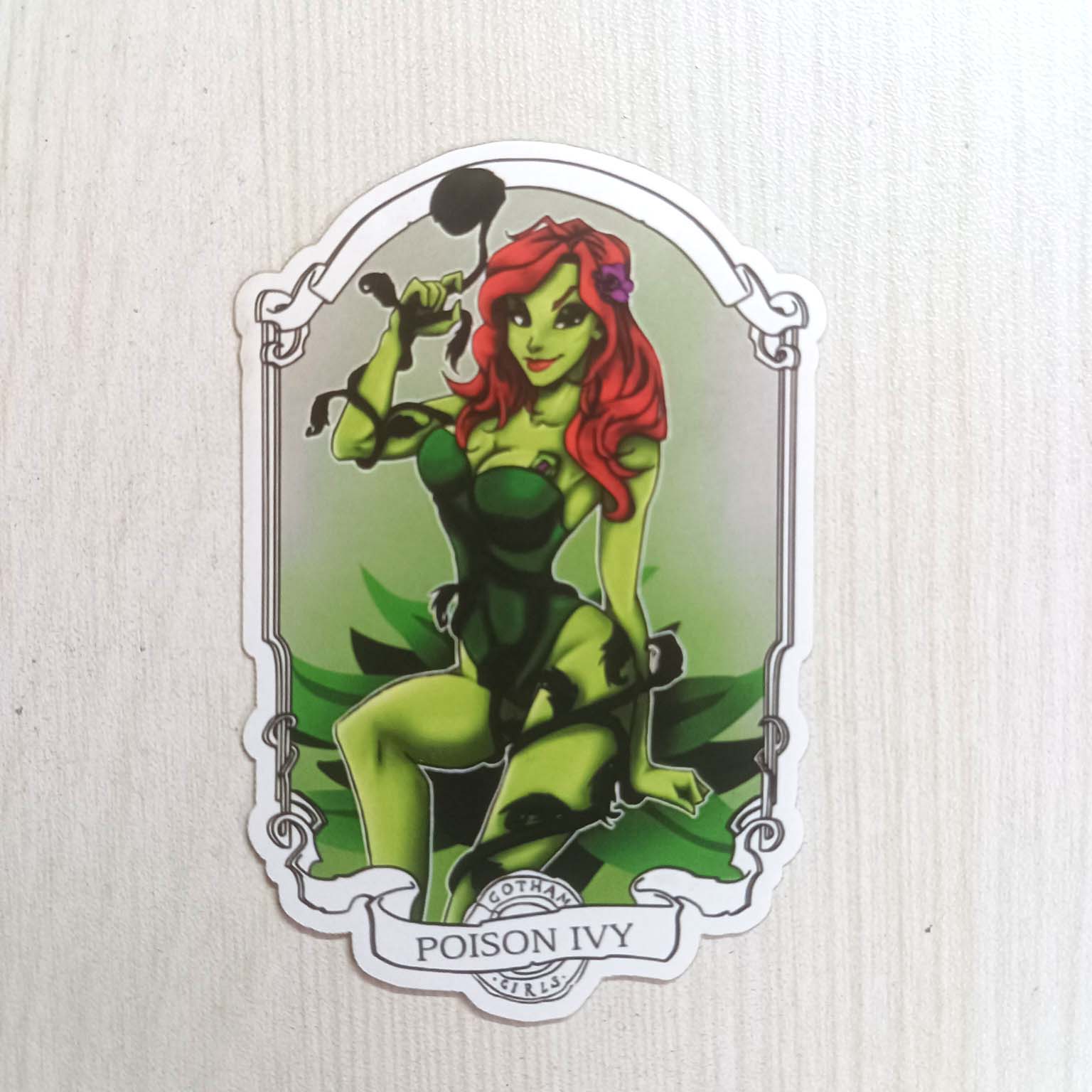 PVC Poison Green Girl Movie Plant Character Sticker