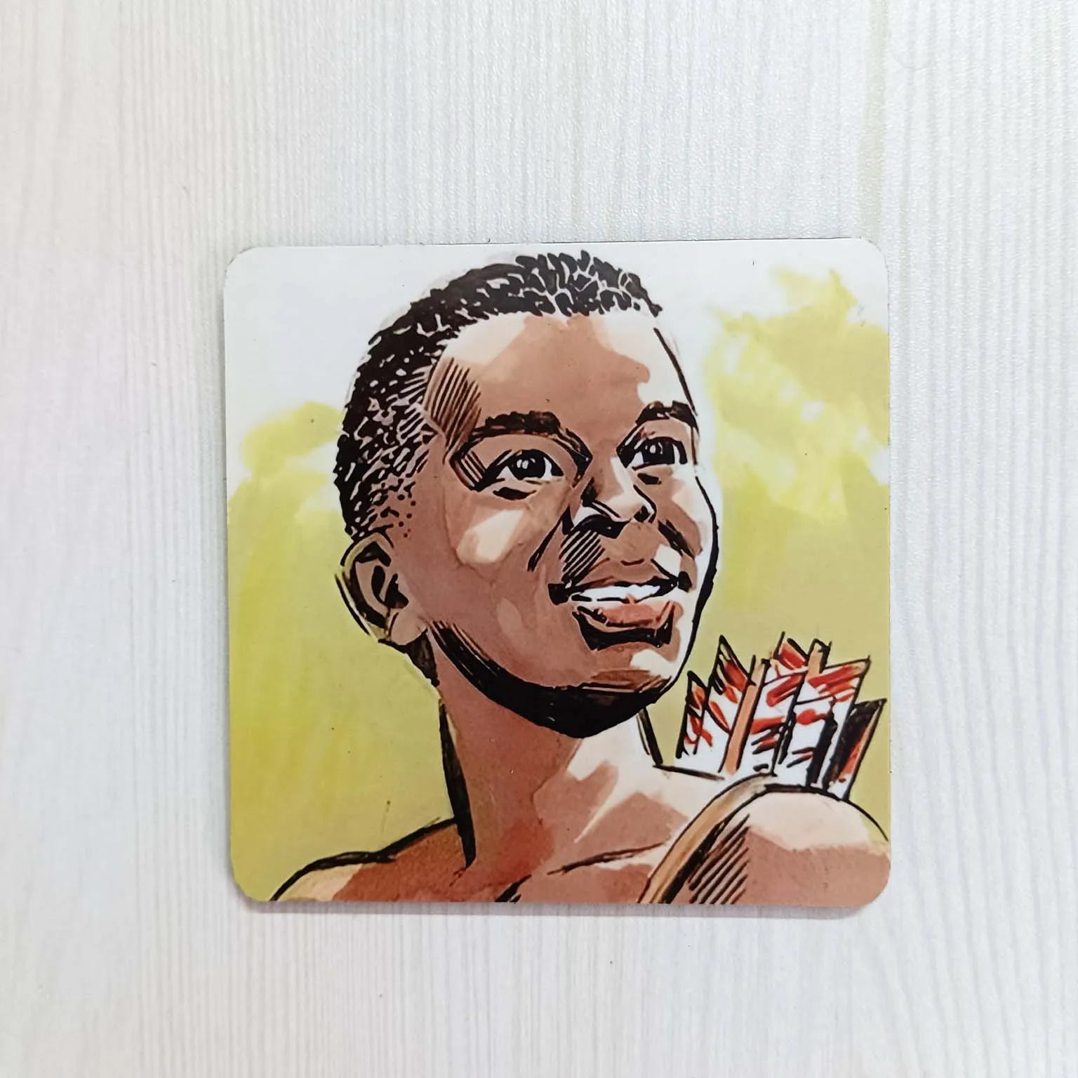 Wooden Coaster Fridge Magnet Comic Phantom Rex Friend Tom