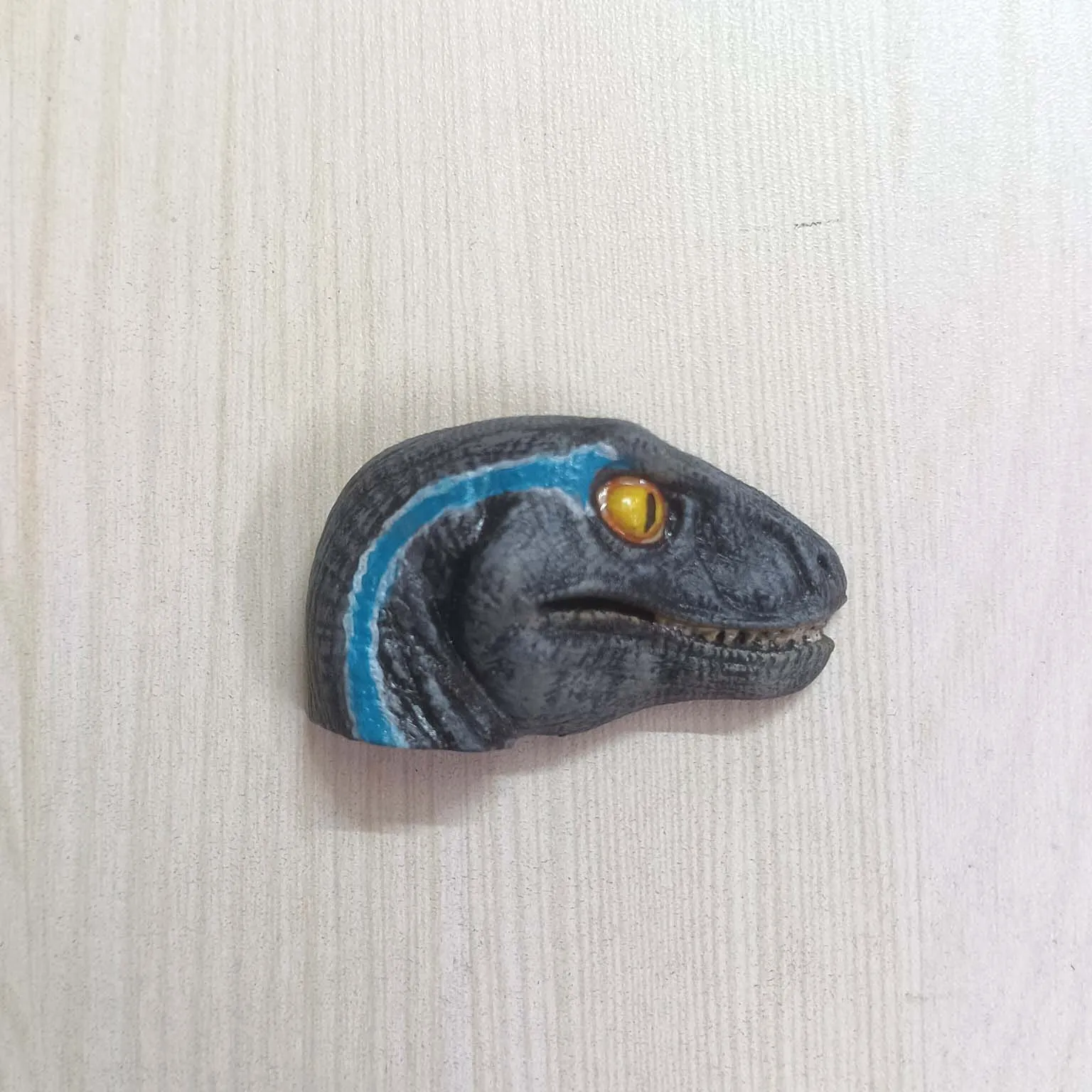 3D Magnet Blue Side Face Dinosaur Velociraptor Jurrasic Movie