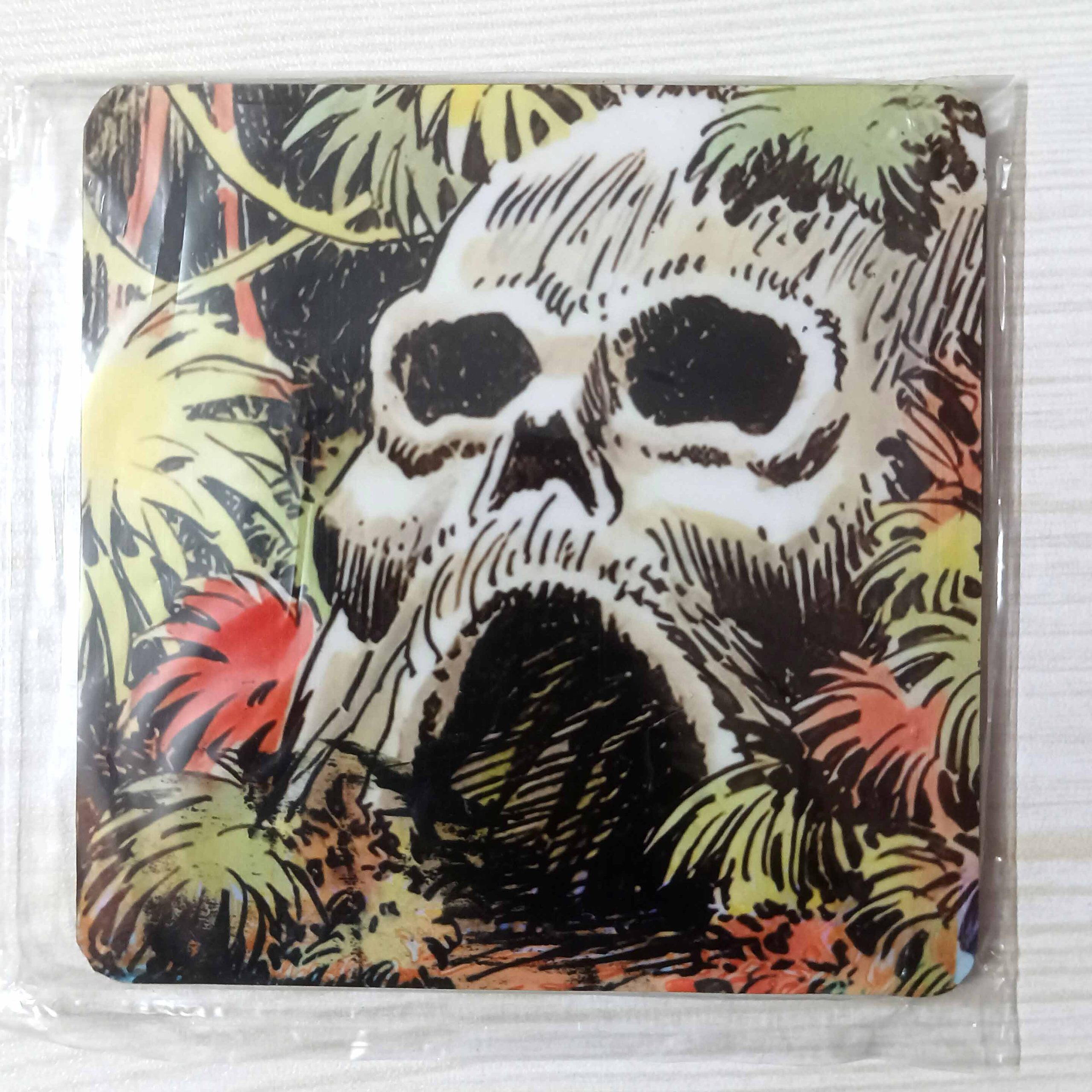 Wooden Coaster Fridge Magnet Comic Phantom