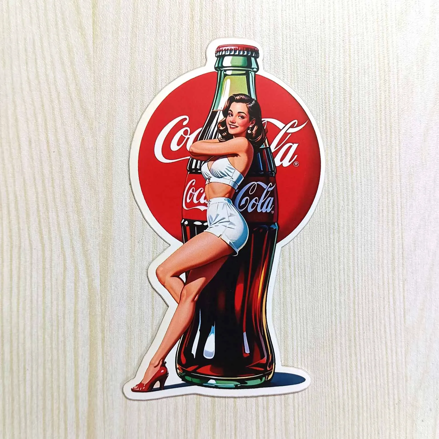 PVC Cartoon Cola Model Girl Sticker