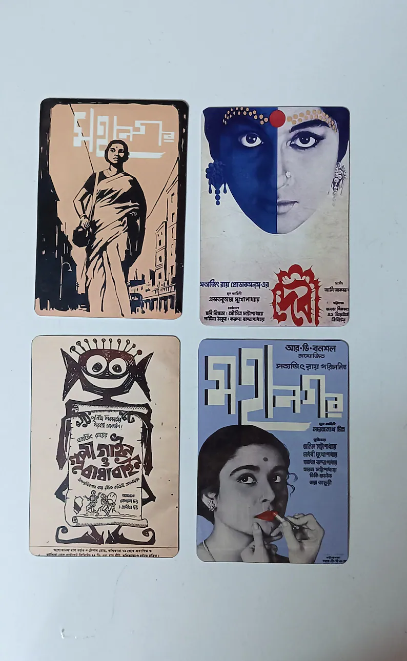 Official 12pcs Metal Mini Posters Satyajit Ray